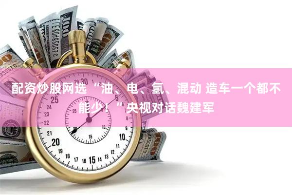 配资炒股网选 “油、电、氢、混动 造车一个都不能少！”央视对话魏建军