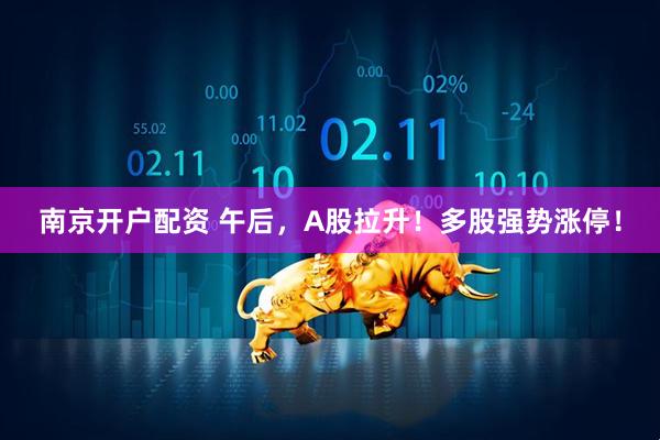 南京开户配资 午后,A股拉升!多股强势涨停!